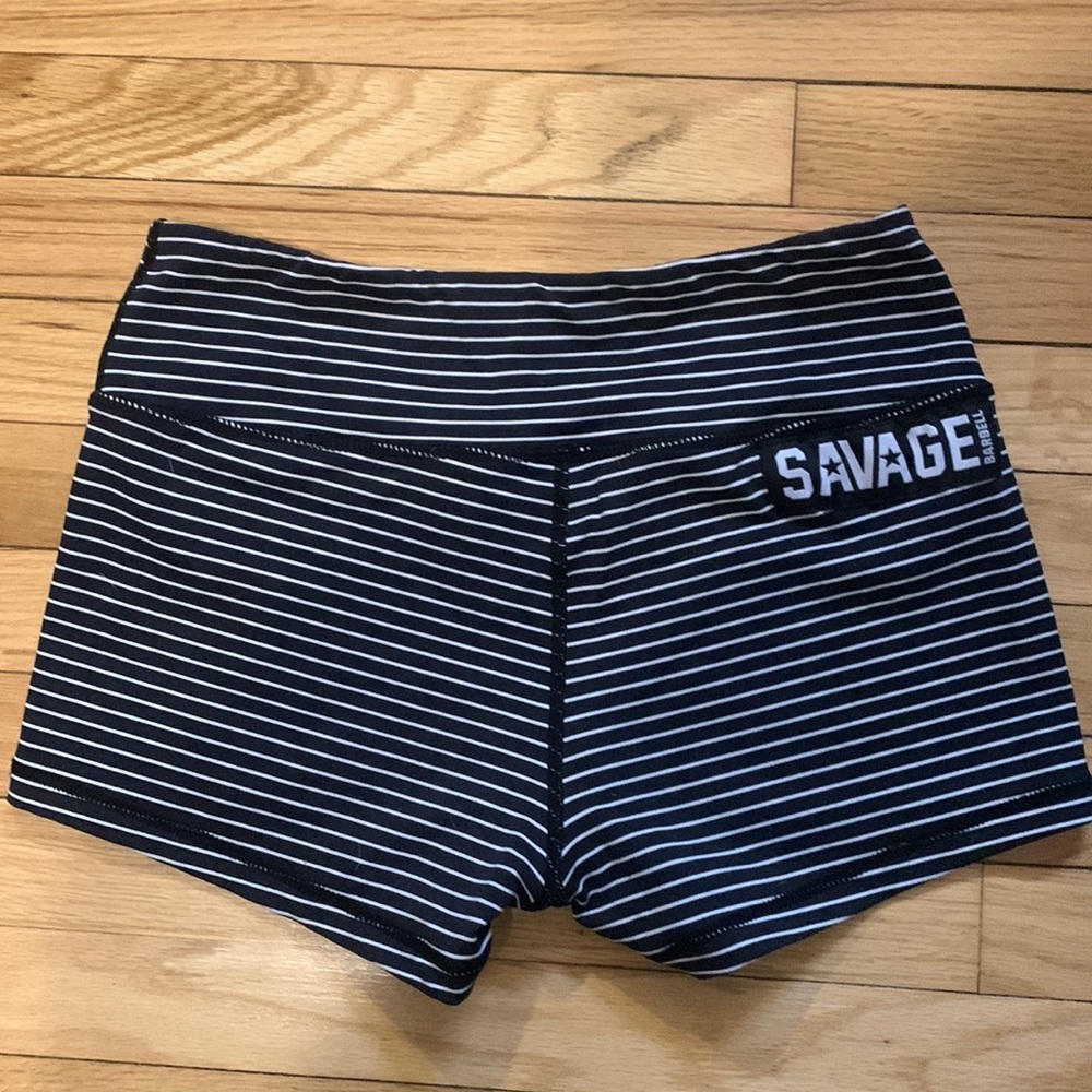 Black and white stripped savage shorts - worn a few times, great condition
